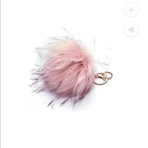 Faux fur Pouf Bag Charm